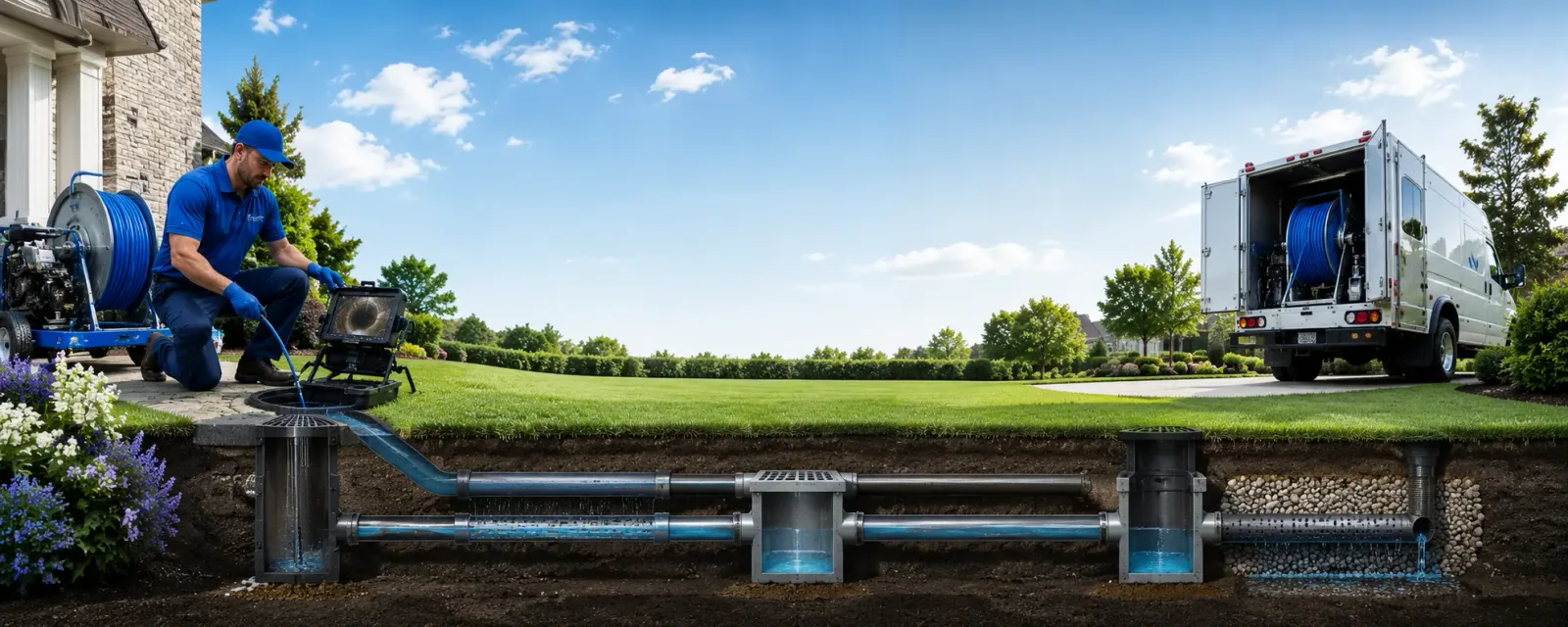 Outdoor drain cleaning information for Whitsett, NC